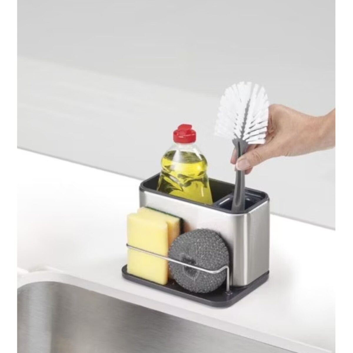 Organizer do zlewu stalowy Surface, 18 x 12.5 x 12.8 cm, Joseph Joseph