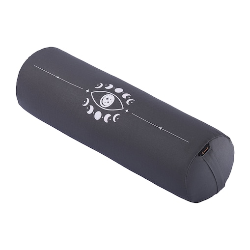 Wałek do jogi z łuską gryki CHILL MODE ON - Moon Phases grey