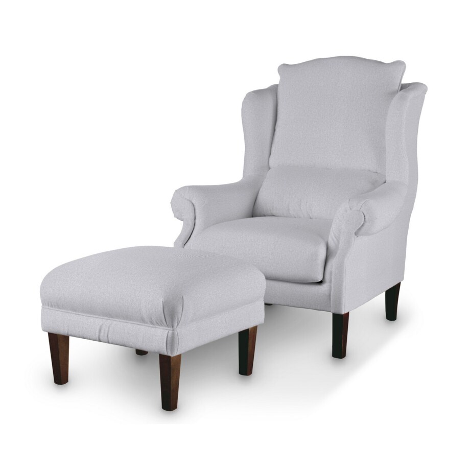 Podnóżek do fotela, szary melanż, 56 x 56 x 40 cm, Amsterdam