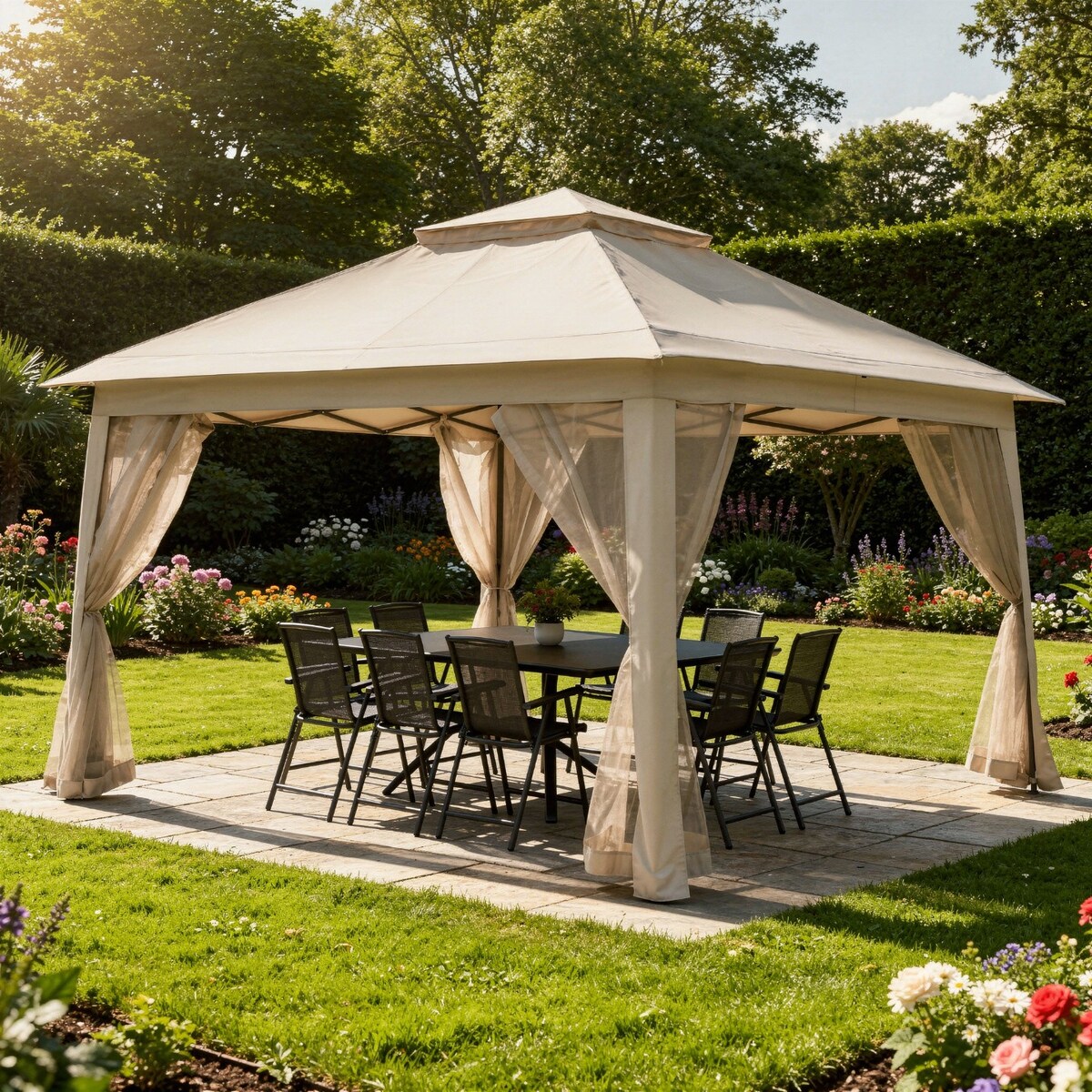 Pawilon ogrodowy 3x3 m składany automatycznie pop-up 4 moskitiery namiot