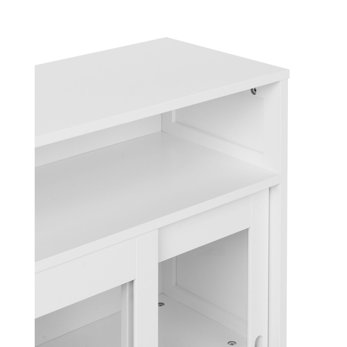 Witryna ze szklaną gablotą CRABTREE 86 cm Biały