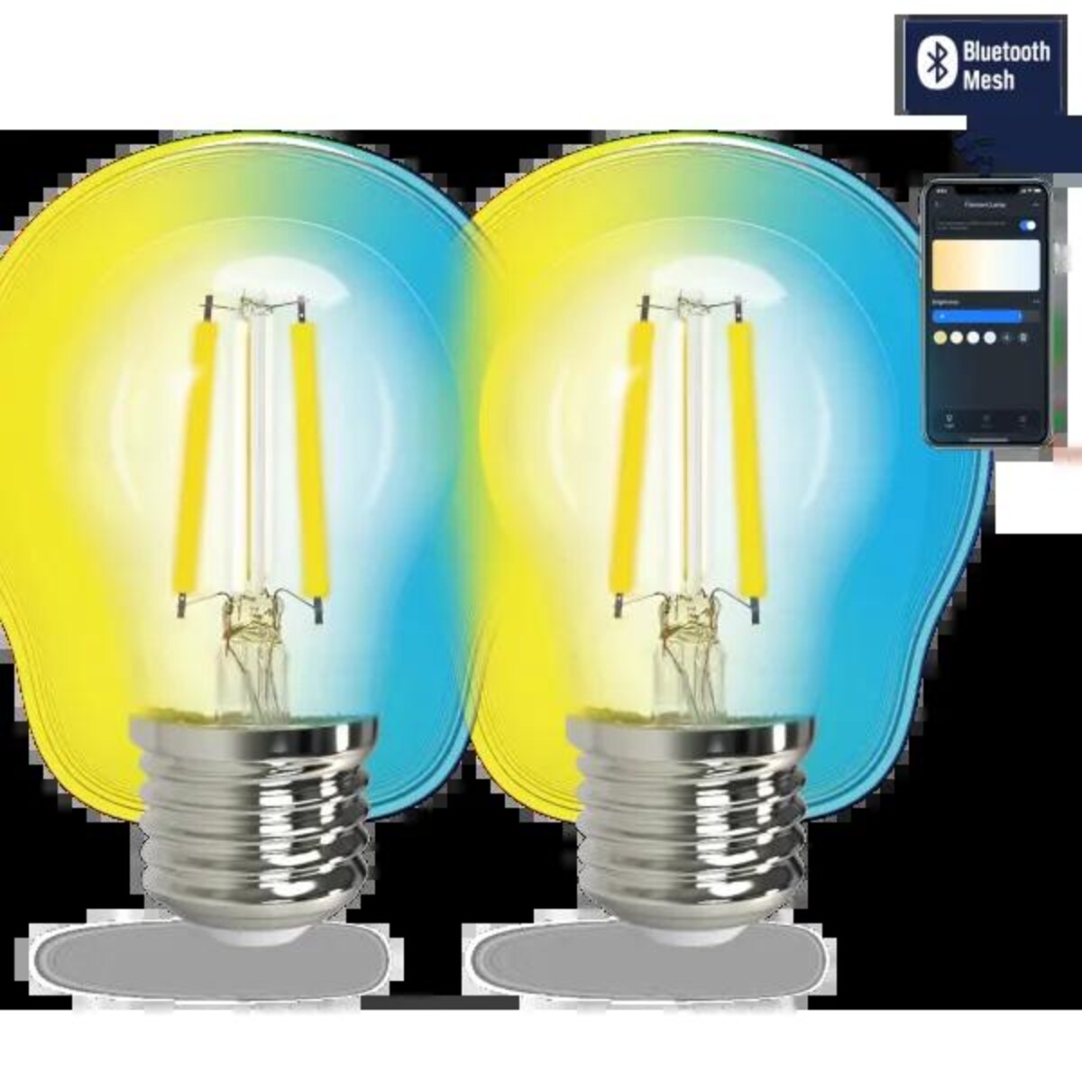 inteligentna żarówka bluetooth mesh g45 4.5w cct 2 szt. ,z pilotem