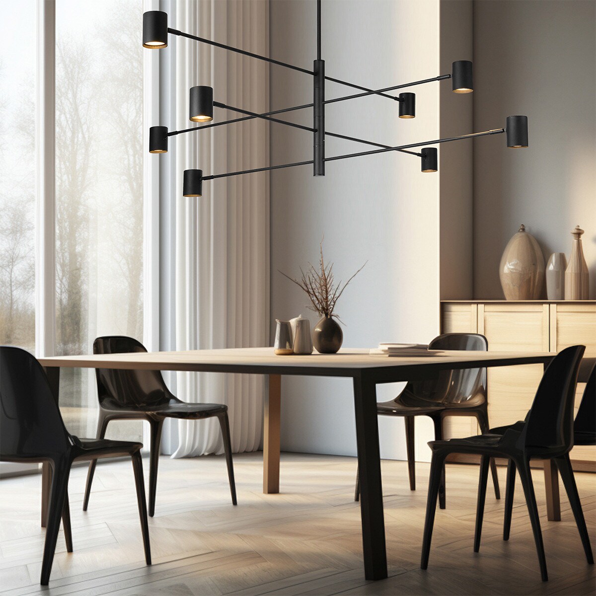 Lampa wisząca Light Prestige Snow czarny 8 x GU10 1 szt.