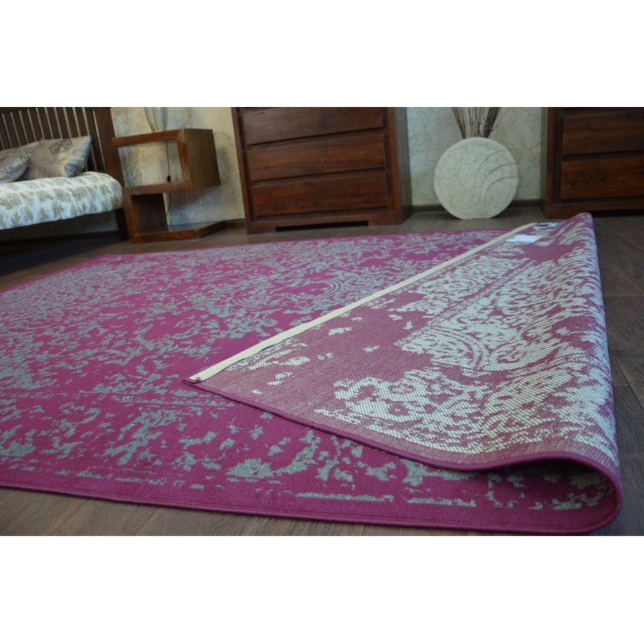 Dywan Vintage 22208/082 bordo / szary rozeta 200x290 cm