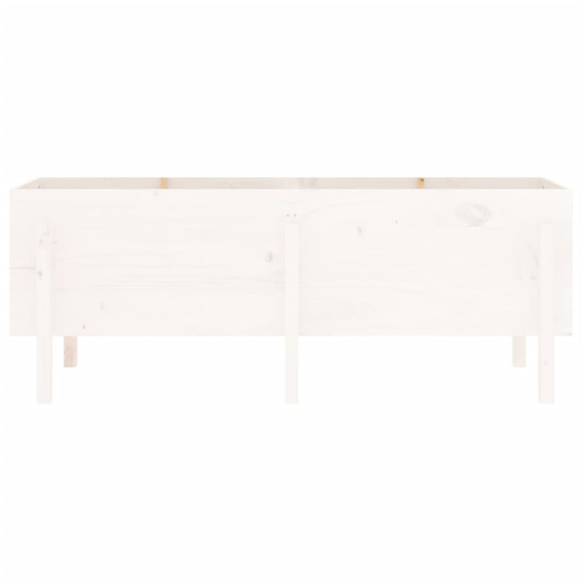 vidaXL Donica ogrodowa na nóżkach, biała, 160x50x57 cm, drewno sosnowe