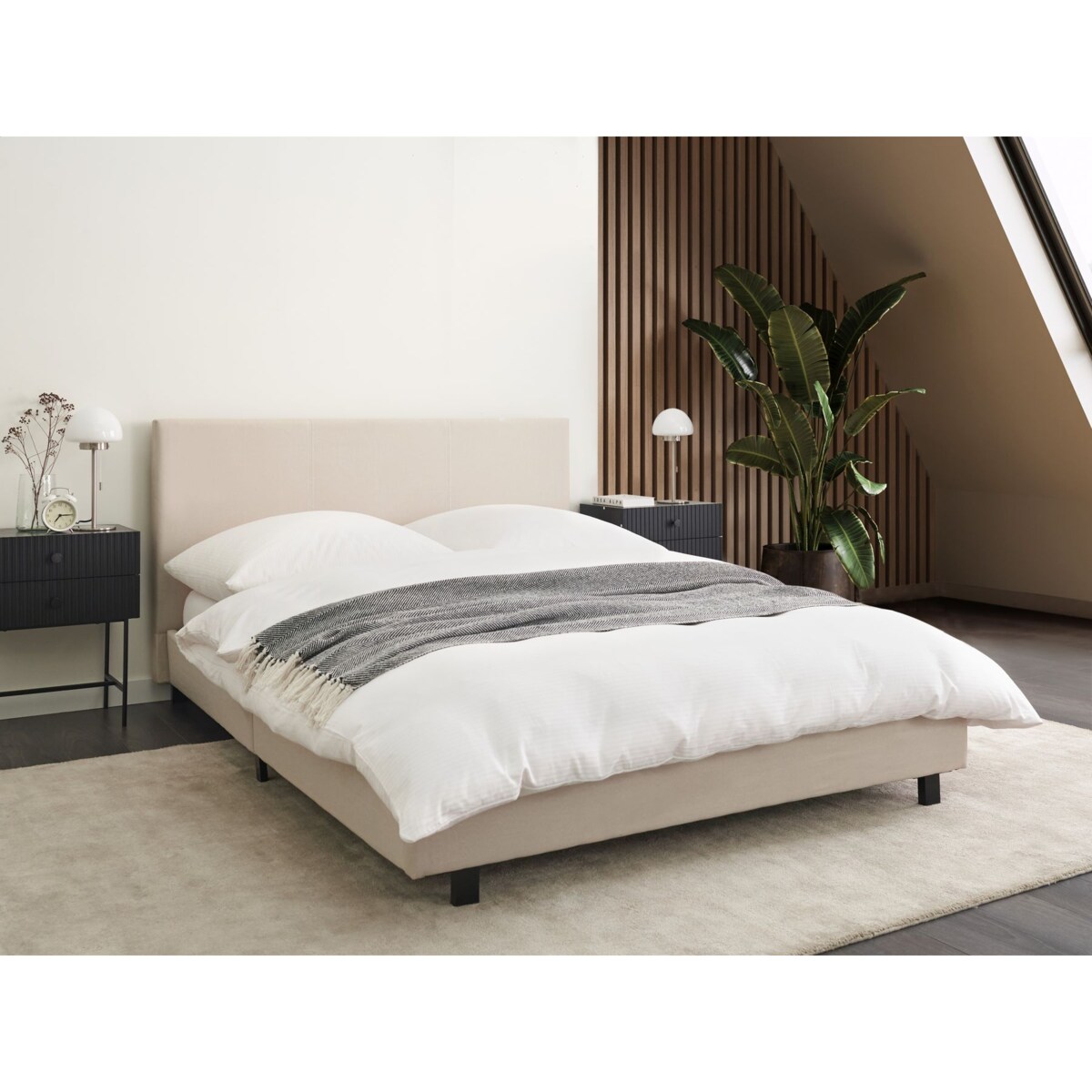 Łóżko ALBI 140 x 200 cm Beżowy