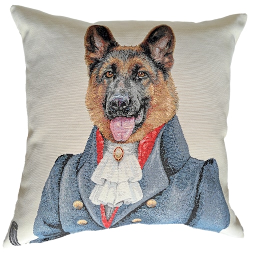 Poszewka Na Poduszkę Jasiek 45X45 Cm Żakardowa Dekoracyjna Ozobna Pies Lord