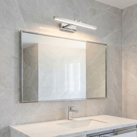 Kinkiet App1858-1W 60Cm Led Chrom, Aluminium, Tworzywo Sztuczne