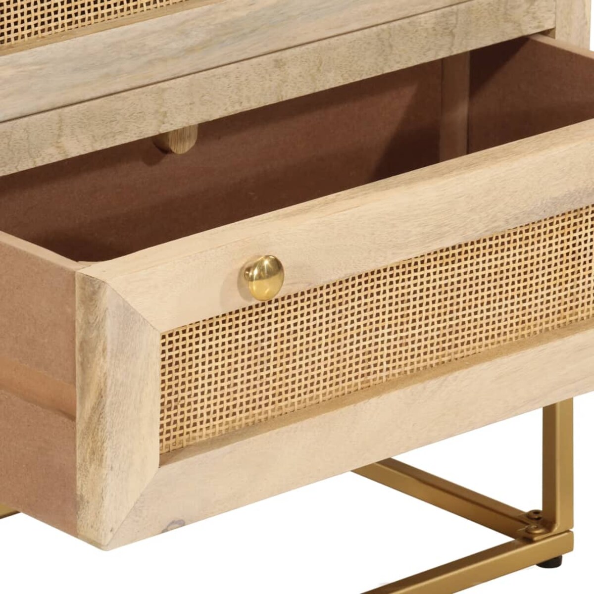 vidaXL Komoda, 55x30x76 cm, lite drewno mango i żelazo