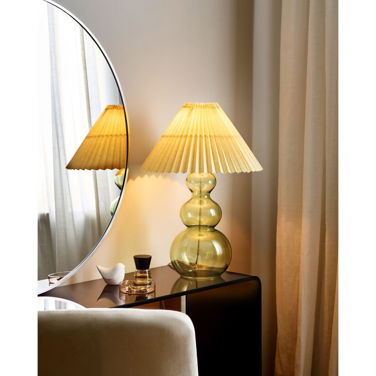 Lampa stołowa SENGWA Szkło Zielony