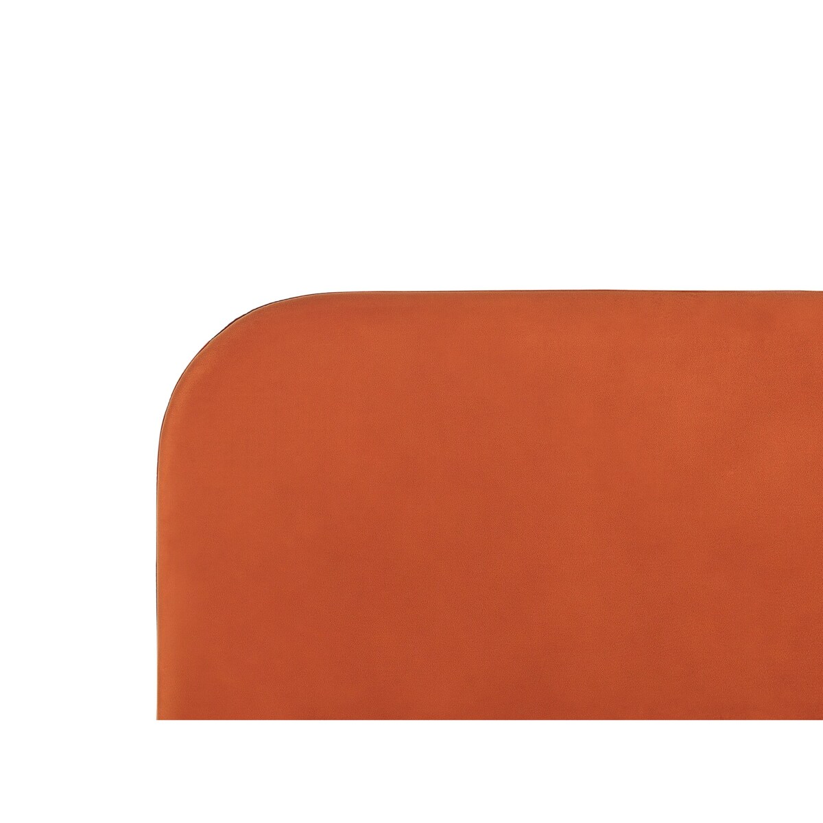 Łóżko welurowe 140 x 200 cm pomarańczowe FLAYAT