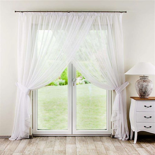 Firana Amelia zakładkowa z podwiązkami 150x270 biały