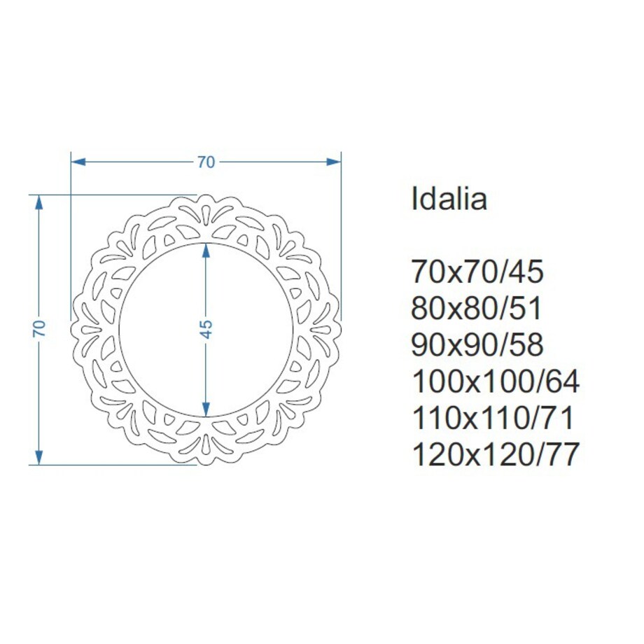 Dekoracyjne lustro w ażurowej ramie mdf - IDALIA