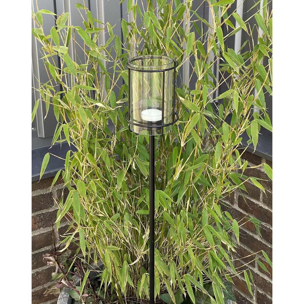 LAMPION LATARNIA OGRODOWA NA TEALIGHT BALKON TARAS do wbicia w trawnik