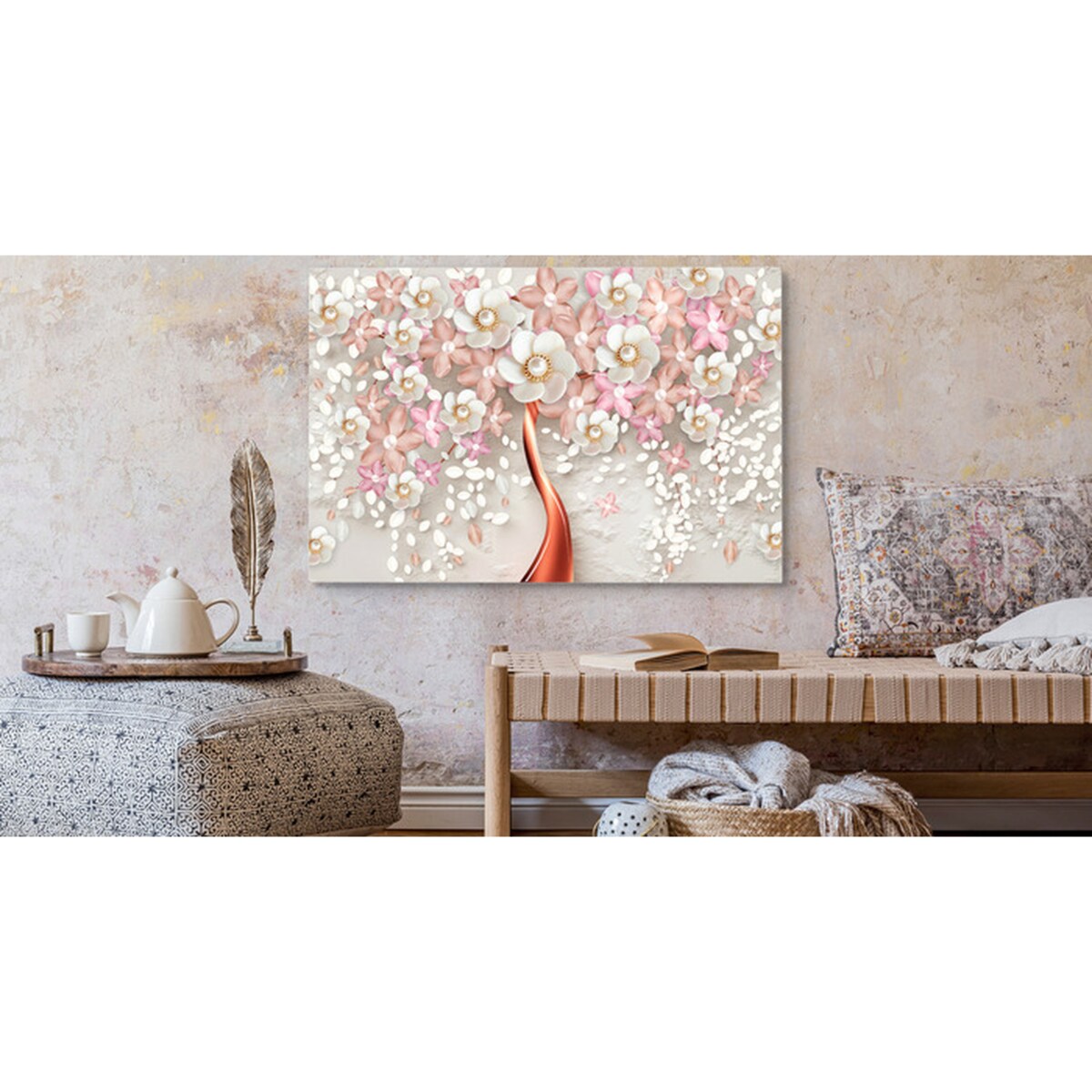 Obraz Abstrakcyjne Drzewo Z Perłami 3D 70x50cm