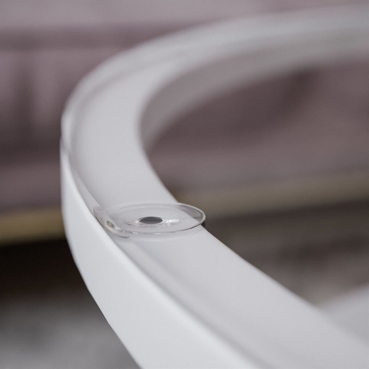 Stolik kawowy CIRI z półką biały przeźroczyste szkło