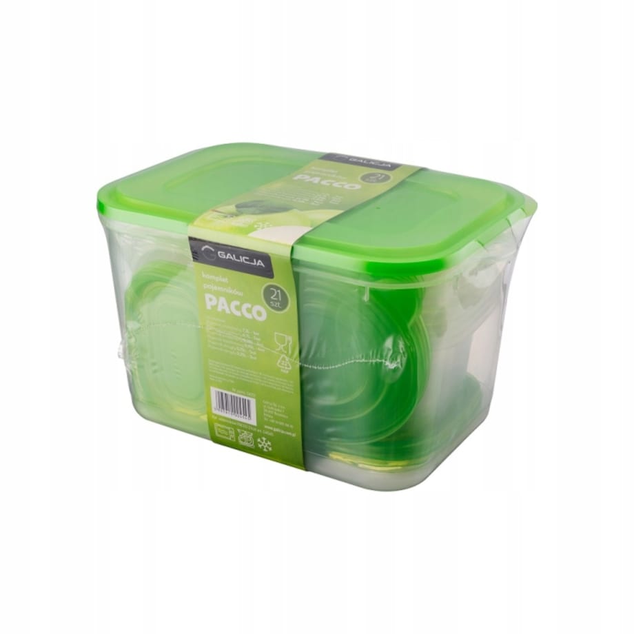 ZESTAW POJEMNIKI NA JEDZENIE ŻYWNOŚĆ przechowywanie do lodówki box 21szt