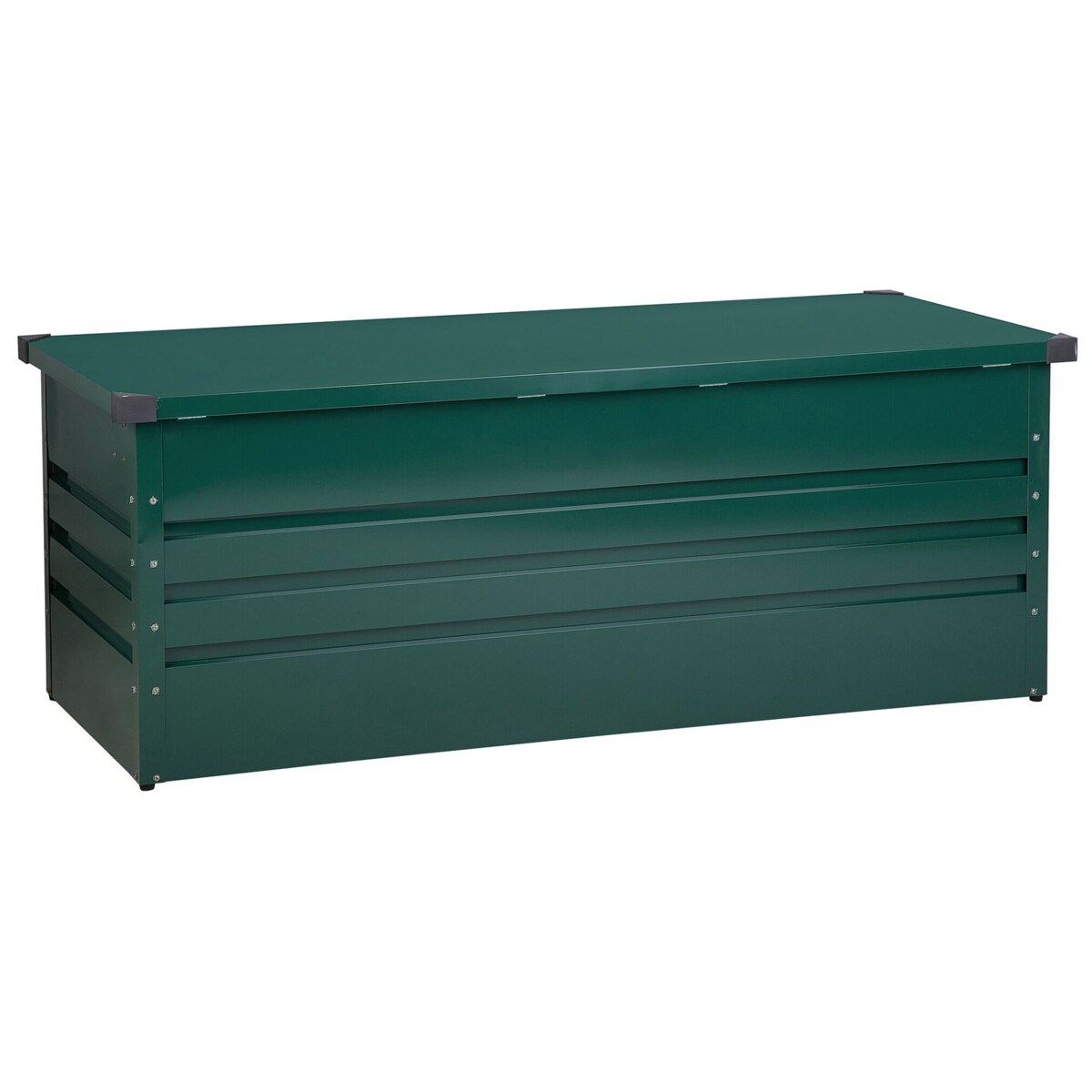 Skrzynia ogrodowa metalowa 600 l zielona CEBROSA