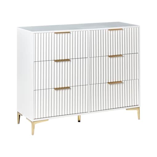 Komoda 6 szuflad WALCOTT Biały