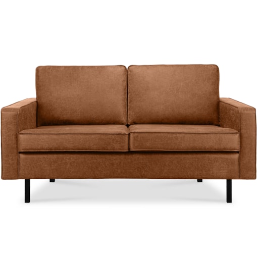 KONSIMO INVIA Sofa w stylu loft 2 osobowa kolor cognac