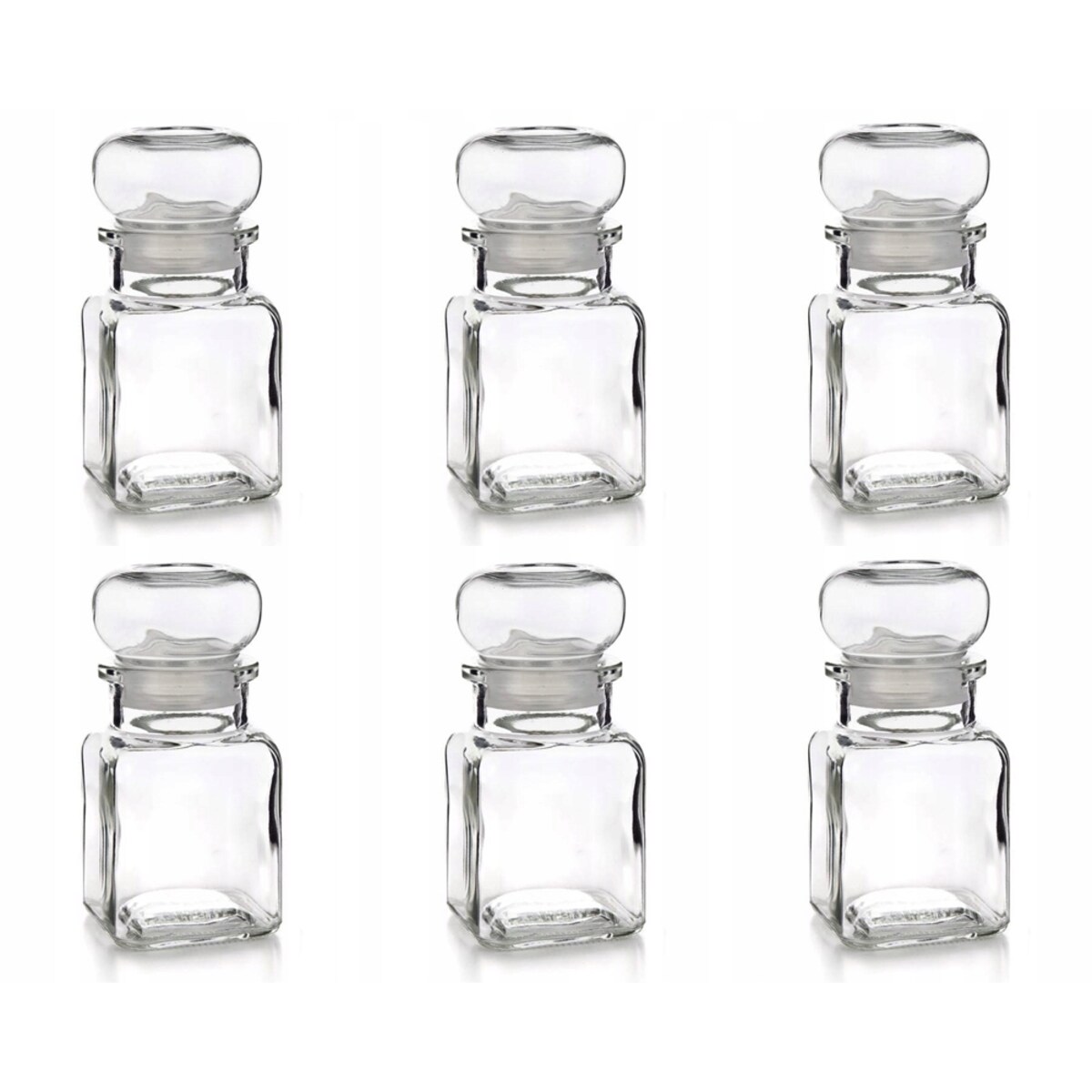 POJEMNIK SŁOICZEK NA PRZYPRAWY herbatę kuchenny 6 x 120 ml mały szklany