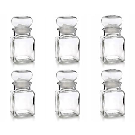 POJEMNIK SŁOICZEK NA PRZYPRAWY herbatę kuchenny 6 x 120 ml mały szklany