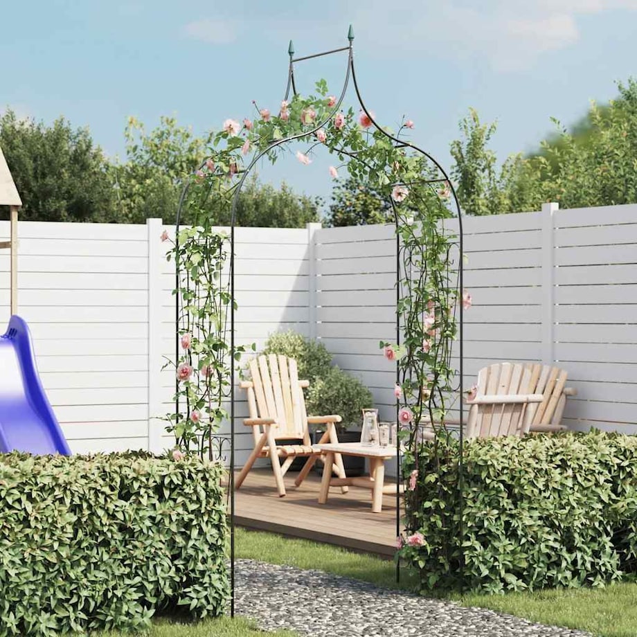 vidaXl Pergola ogrodowa do roślin pnących, ciemnozielona