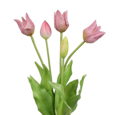 Bukiet silikonowych tulipanów 40 cm różowe