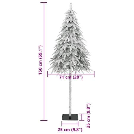 vidaXL Sztuczna choinka, ośnieżona, 150 cm