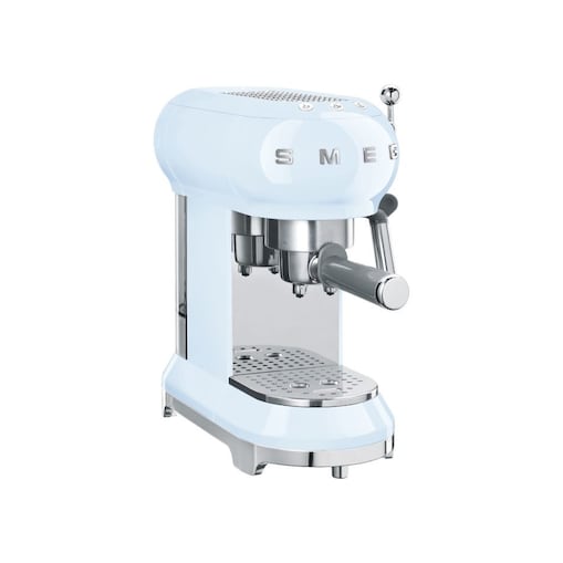 Ekspres do kawy kolbowy pastelowy błękit 50's Style, SMEG