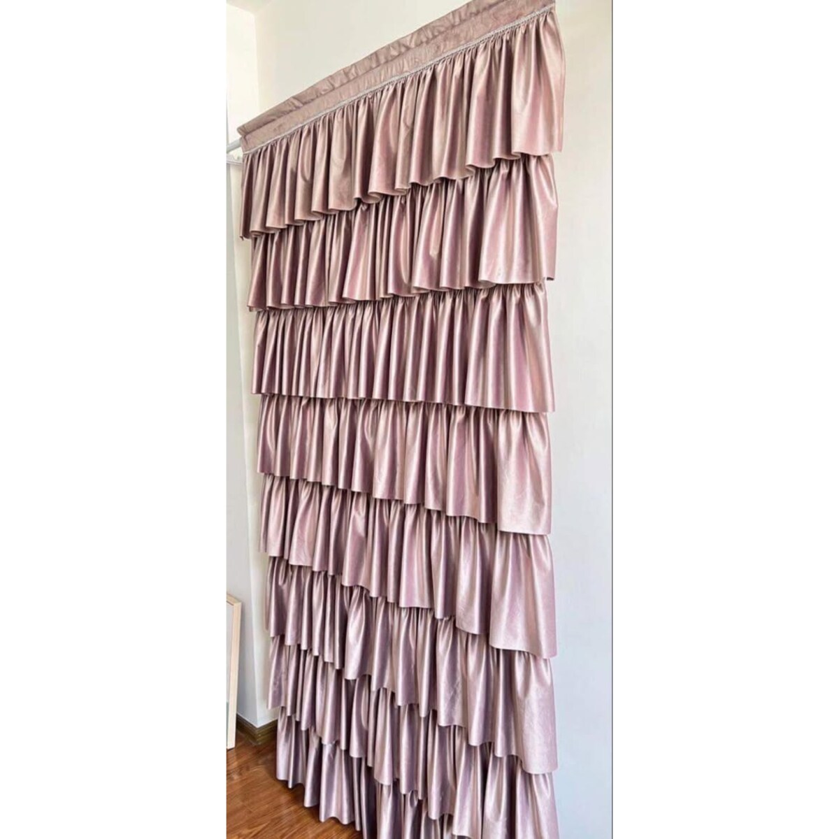 zasłona "romantica" 90x250 cm brudny róż