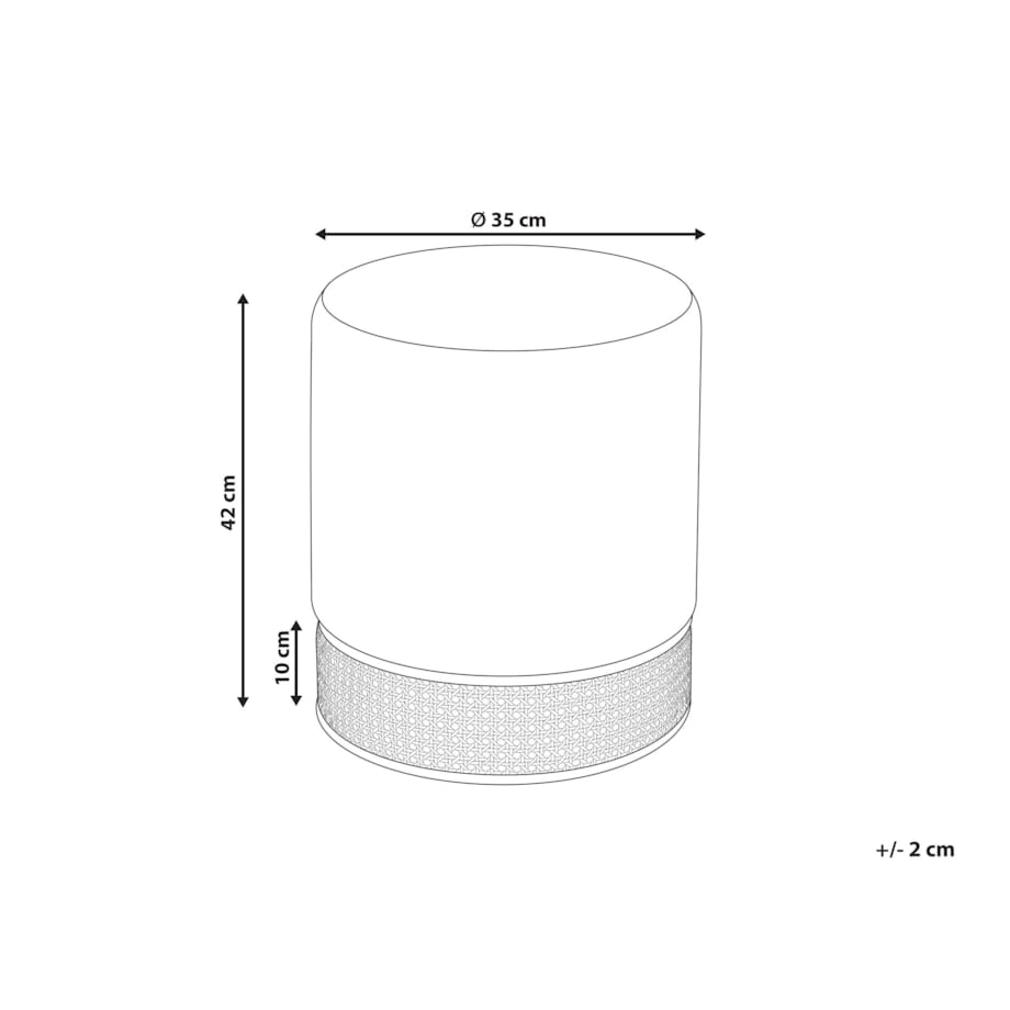 Puf welurowy ⌀ 35 cm różowy YANKTON