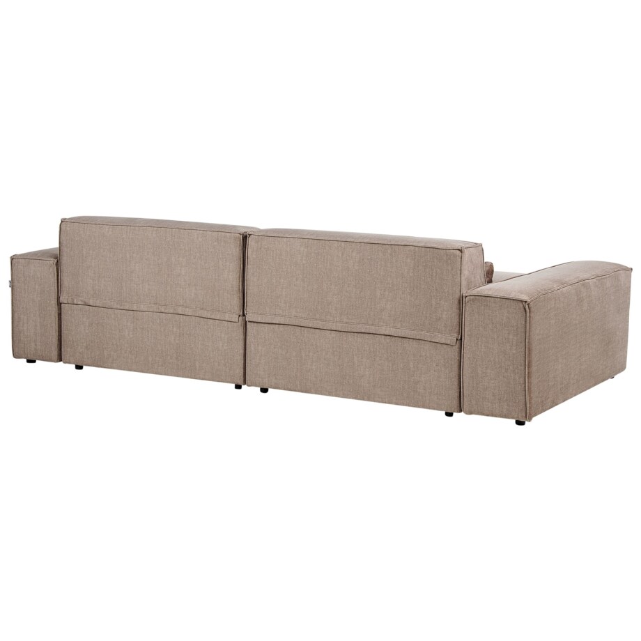 Sofa modułowa 2-osobowa z otomaną brązowa HELLNAR