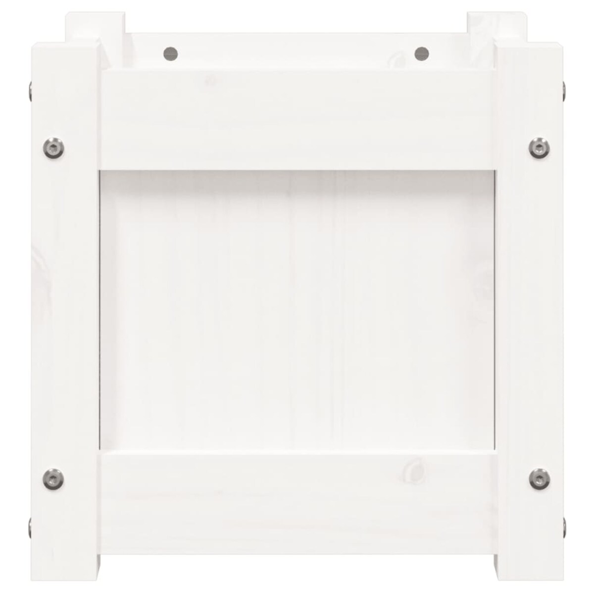 vidaXL Donica ogrodowa, biała, 31x31x31 cm, lite drewno sosnowe