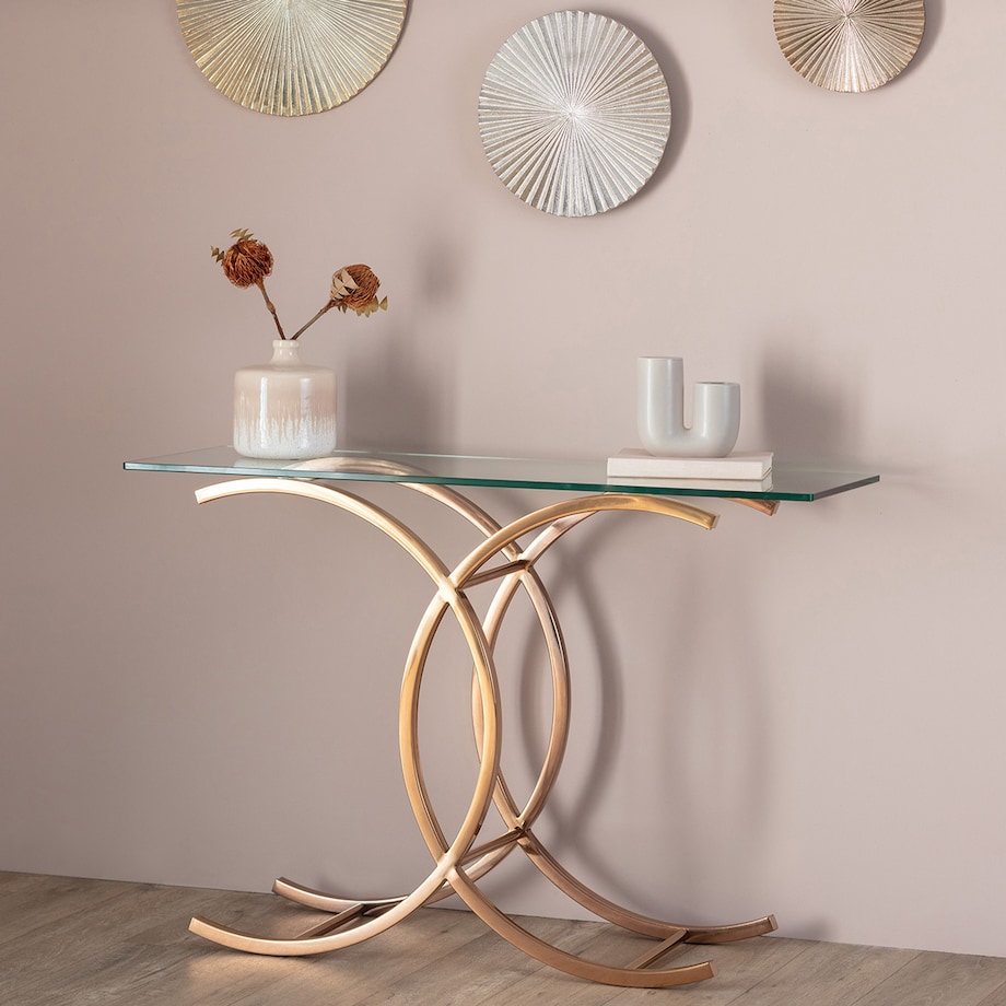 Konsola Chica rose gold 128x40x79cm, 128 x 40 x 79 cm