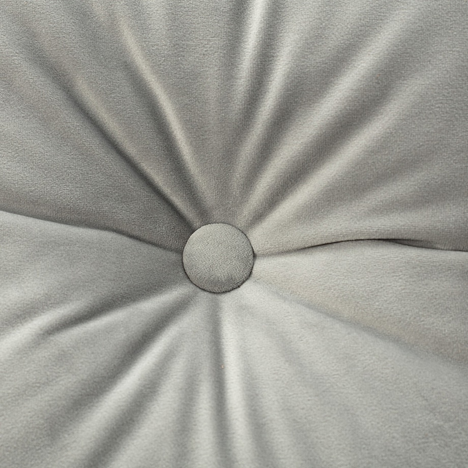 Poduszka kwadratowa Velvet z guzikiem, gołębi szary, 37 x 37cm, Velvet