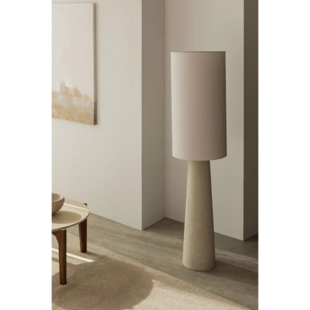 Lampa podłogowa Loana z lnu i włókna szklanego