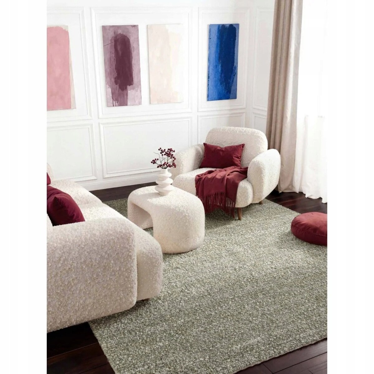 Dywan pętelkowy do salonu 160x230cm, TED BAKER Nothing HILL zielony