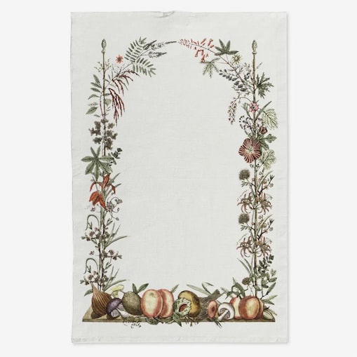 Lniany ręcznik kuchenny - Jesienna ramka