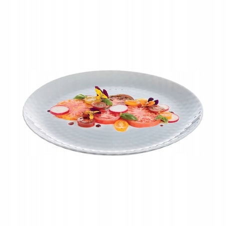 KOMPLET OBIADOWY 18 ele SZARY PAMPILLE LUMINARC okrągłe talerze zastawa