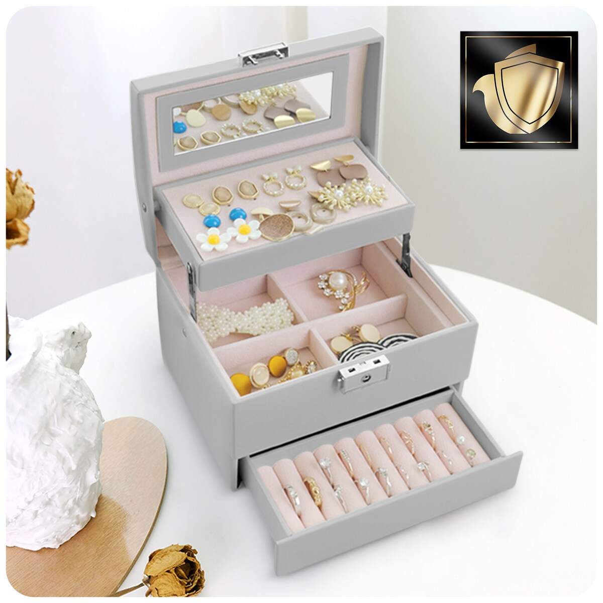 Szkatułka na biżuterię skrzynka pudełko kuferek Massido