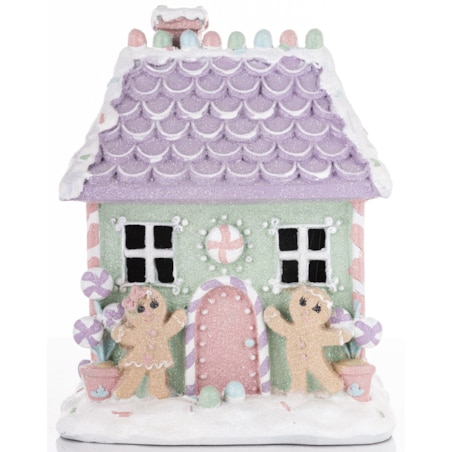 Domek ciasteczkowy LED 21,5x16x14 cm BISCOTTO niebieski