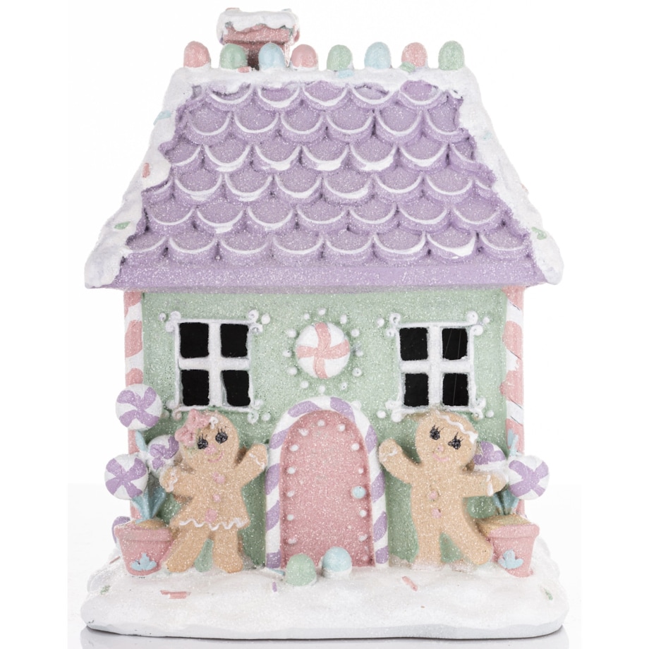 Domek ciasteczkowy LED 21,5x16x14 cm BISCOTTO niebieski