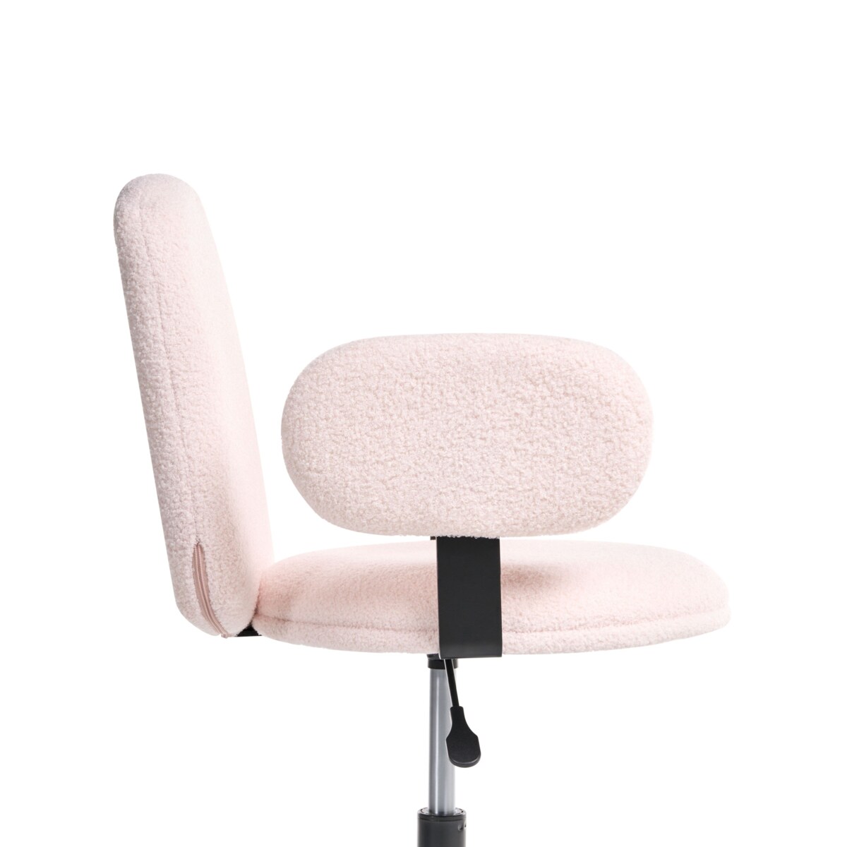 Krzesło obrotowe MORAGA Boucle Pastelowy róż