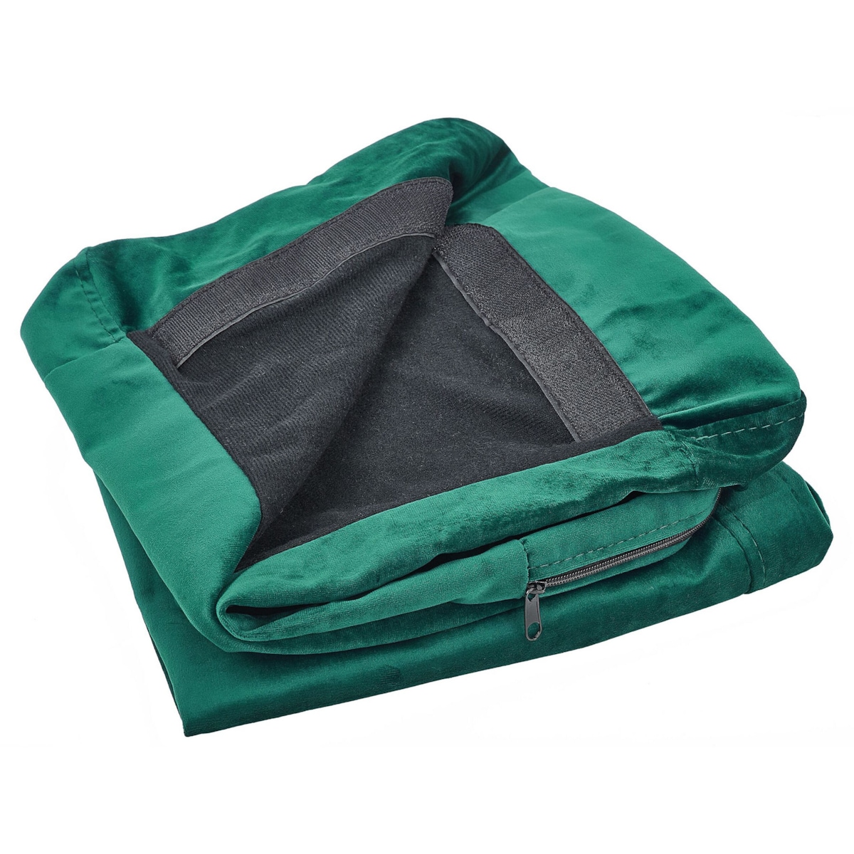 Pokrowiec na fotel welurowy zielony BERNES