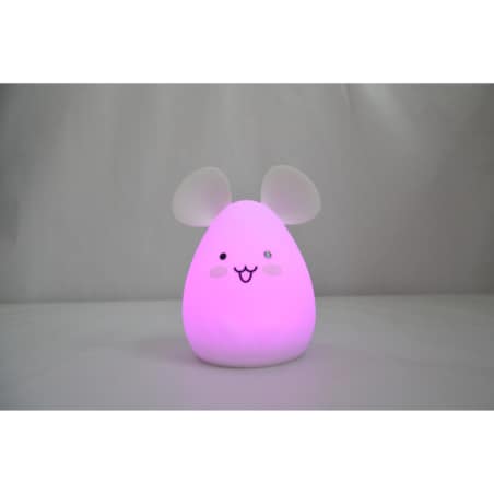 InnoGIO GIOmouse silikonowa lampka mysz LED dotykowa dla dzieci, 8 kolorów ładowana