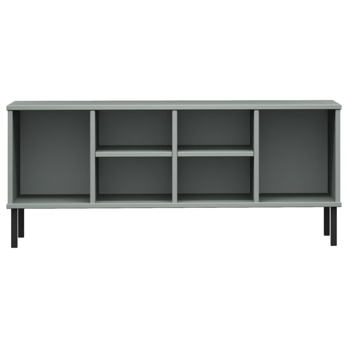 vidaXL Szafka na buty OSLO, metalowe nóżki, szara, 106x35x45 cm