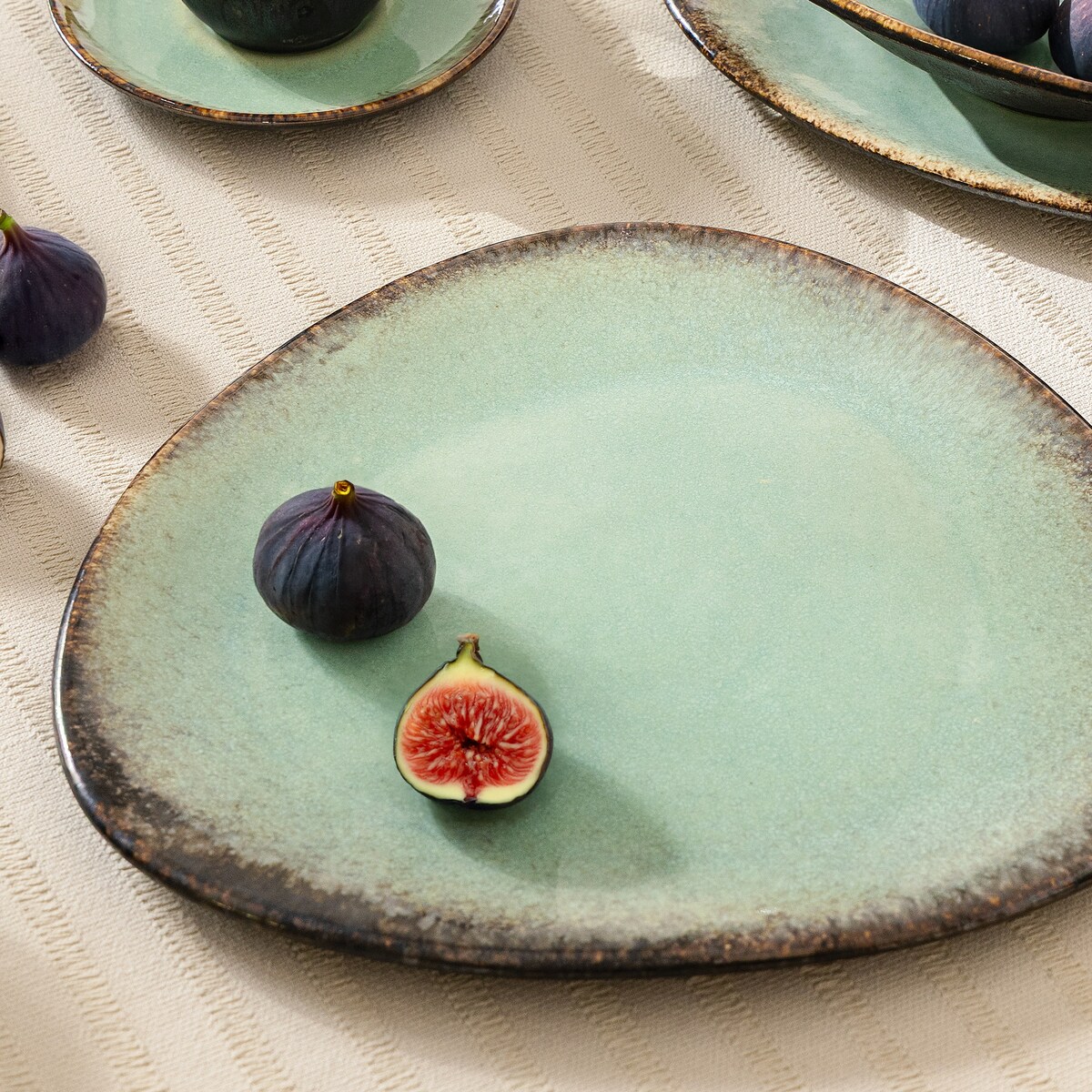 Konsimo PRIMA Zestaw obiadowy 6os. (18 el.), szałwiowy