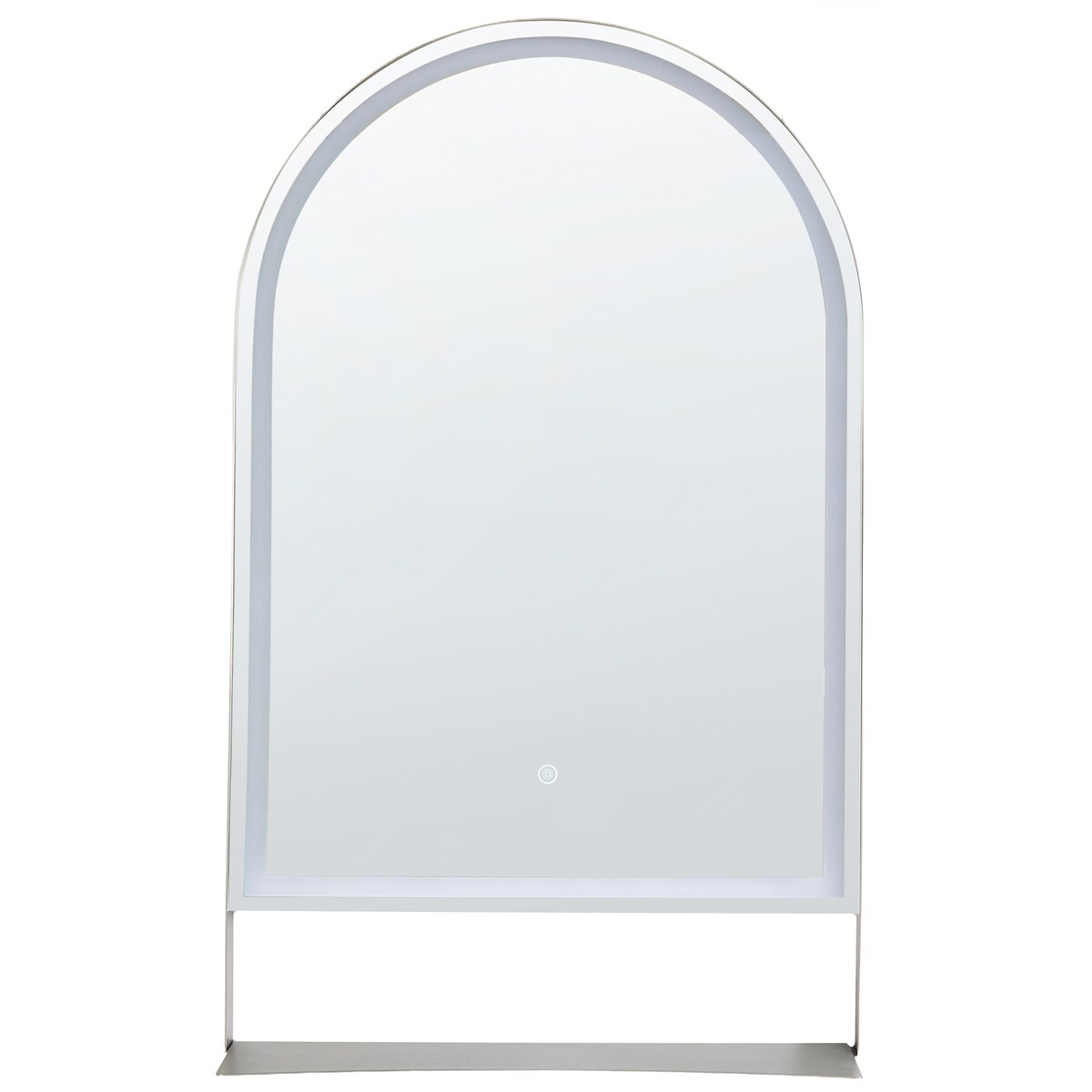 Lustro łazienkowe LED VALOUZE 61 cm 100 cm z półką Srebrny