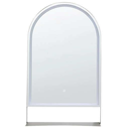 Lustro łazienkowe LED VALOUZE 61 cm 100 cm z półką Srebrny
